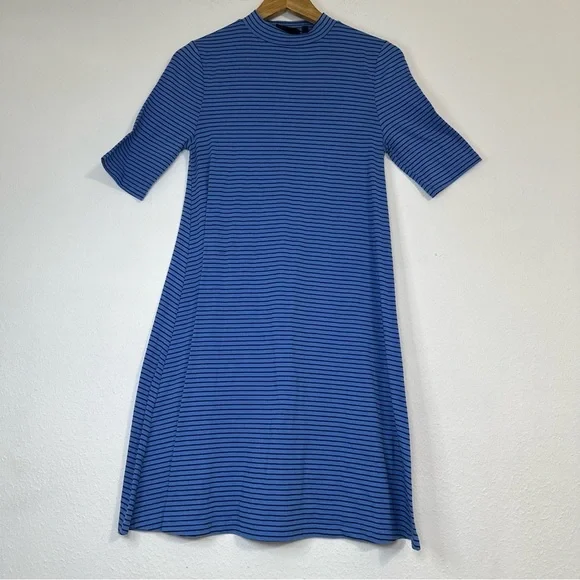 Apt. 9 Casual Blue and Black Striped Midi Dress - Picture 2 of 12